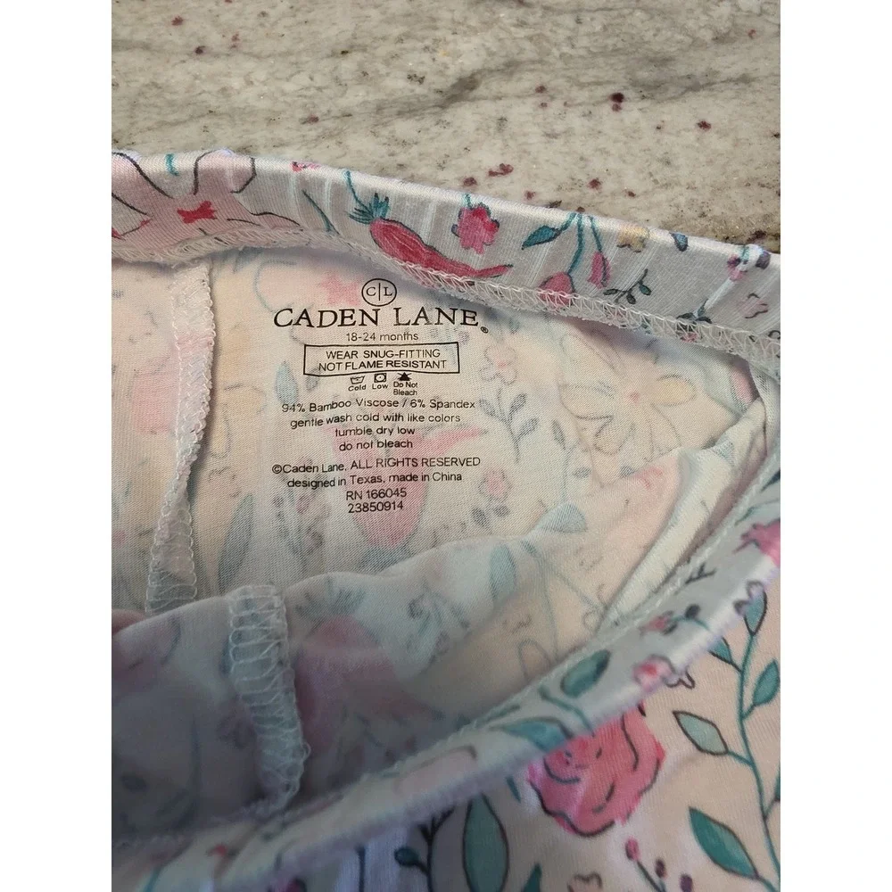 Caden Lane PJs 18-24m‎ pink floral set